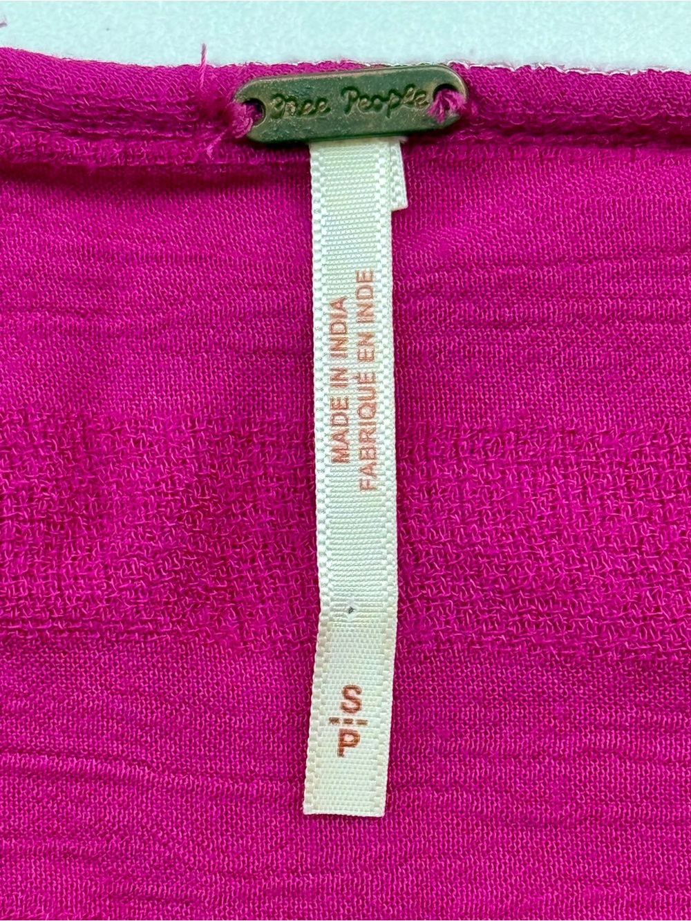 Free People Hot Pink Wrap Dress with Embroidered Trim…IT HAS POCKETS! - Picture 5 of 6